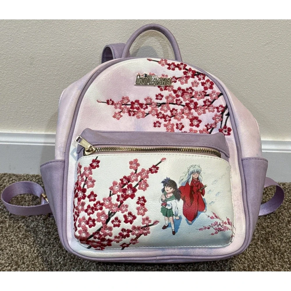 InuYasha Kagome & InuYasha Cherry Blossoms Mini Backpack Bioworld Merch Unique
